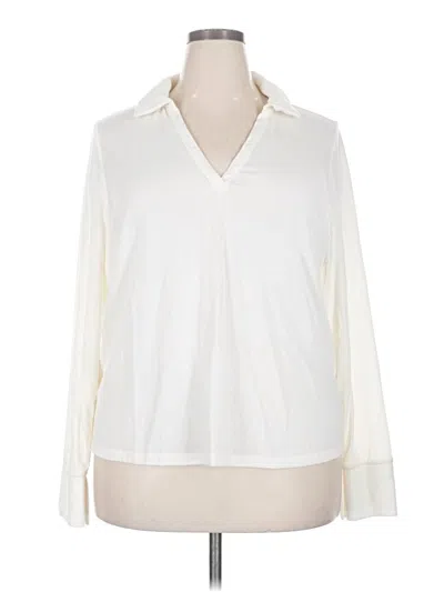 Pre-owned Old Navy Long Sleeve Blouse In Ivory