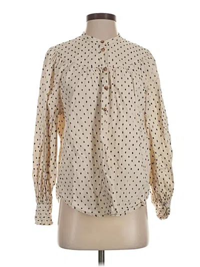Pre-owned Old Navy Long Sleeve Blouse In Ivory
