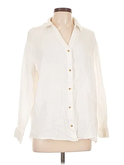 Pre-owned Old Navy Long Sleeve Blouse In Ivory