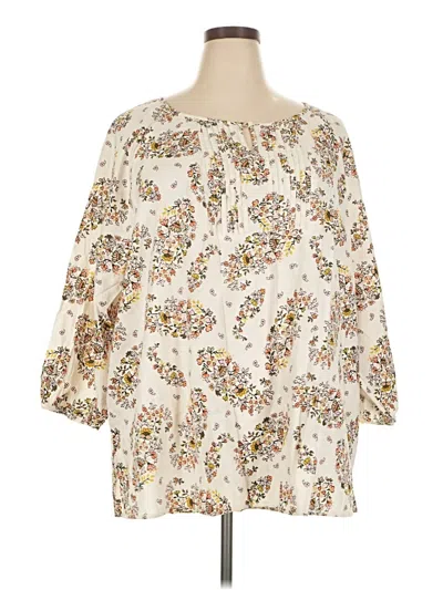 Old Navy Long Sleeve Blouse In Ivory