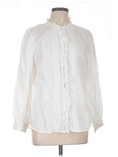 Pre-owned Old Navy Long Sleeve Blouse In Ivory