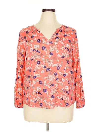Pre-owned Old Navy Long Sleeve Blouse In Orange