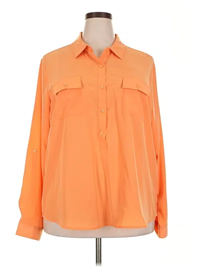Pre-owned Old Navy Long Sleeve Blouse In Orange