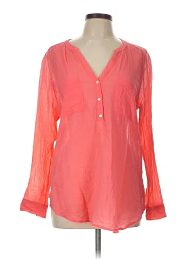 Pre-owned Old Navy Long Sleeve Blouse In Orange