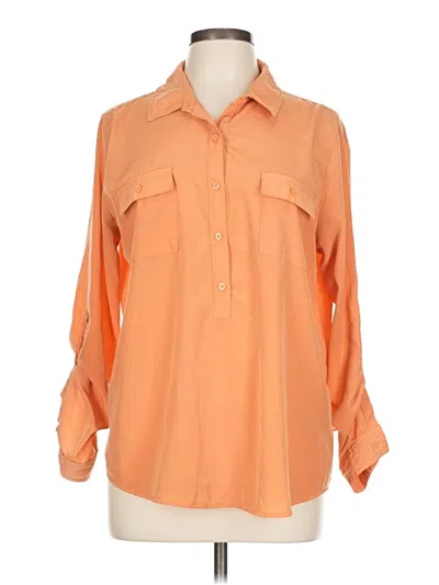 Pre-owned Old Navy Long Sleeve Blouse In Orange