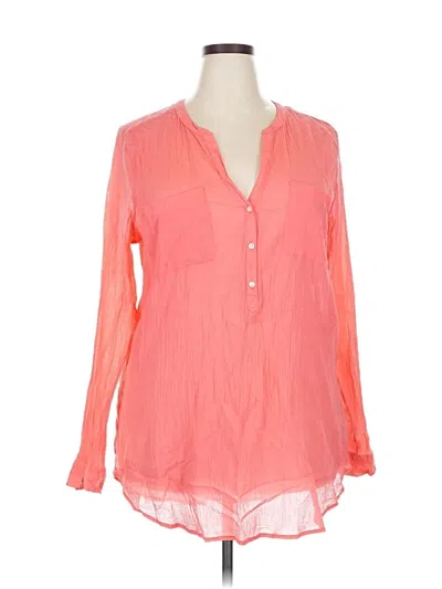 Pre-owned Old Navy Long Sleeve Blouse In Pink