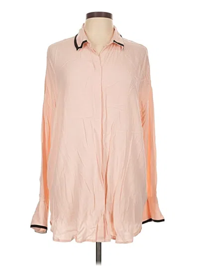 Old Navy Long Sleeve Blouse In Pink