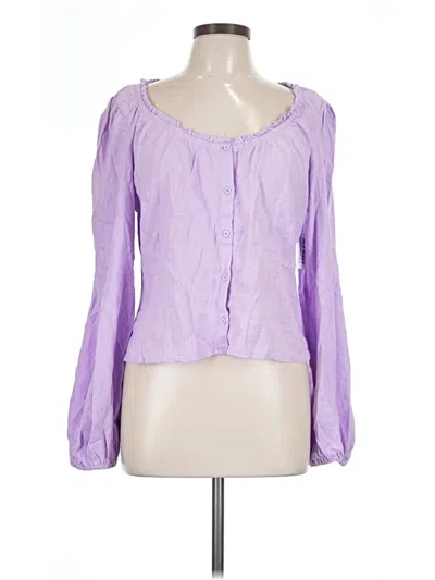 Old Navy Long Sleeve Blouse In Purple