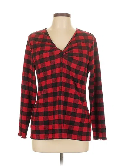 Pre-owned Old Navy Long Sleeve Blouse In Red