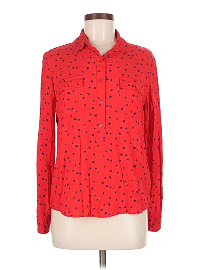 Pre-owned Old Navy Long Sleeve Blouse In Red