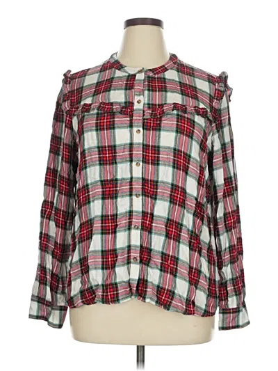 Old Navy Long Sleeve Blouse In Red