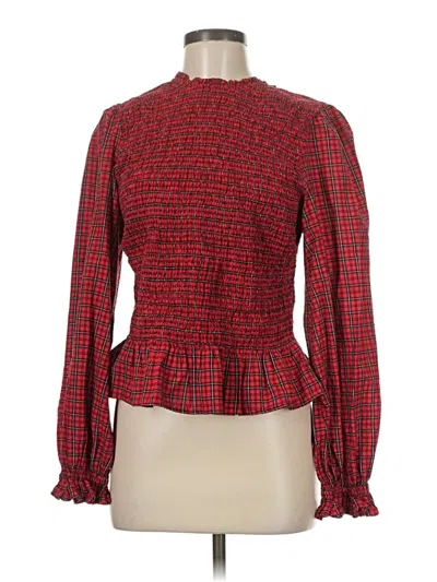Pre-owned Old Navy Long Sleeve Blouse In Red