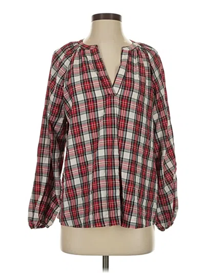 Pre-owned Old Navy Long Sleeve Blouse In Red
