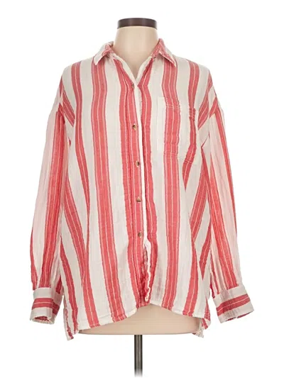Pre-owned Old Navy Long Sleeve Blouse In Red