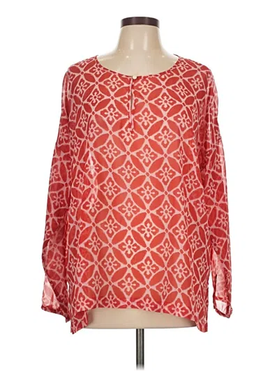 Pre-owned Old Navy Long Sleeve Blouse In Red