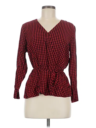 Pre-owned Old Navy Long Sleeve Blouse In Red