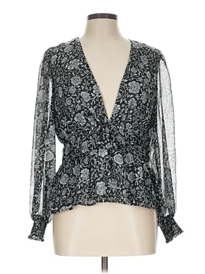 Pre-owned Old Navy Long Sleeve Blouse In Silver