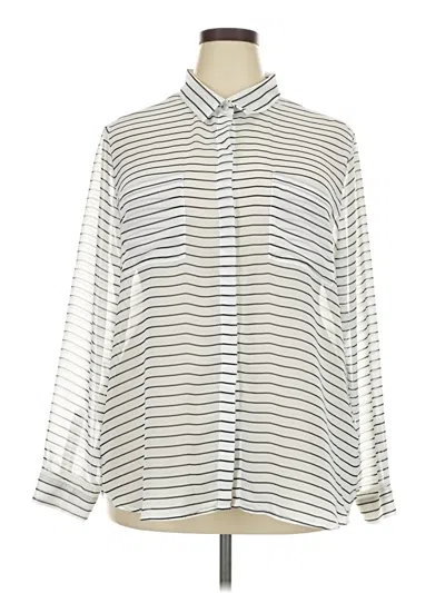 Pre-owned Old Navy Long Sleeve Blouse In Silver