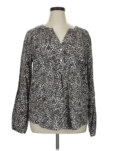 Old Navy Long Sleeve Blouse In Silver