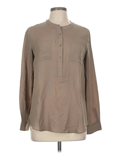Pre-owned Old Navy Long Sleeve Blouse In Tan