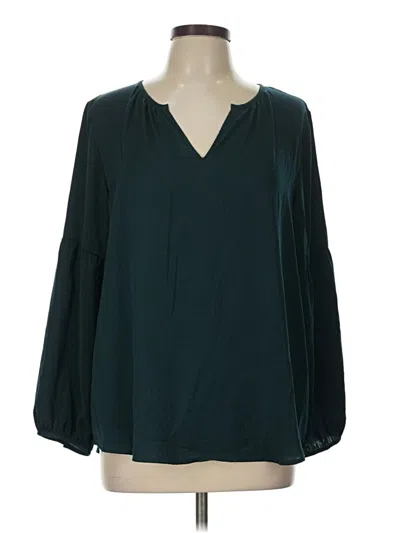 Pre-owned Old Navy Long Sleeve Blouse In Teal