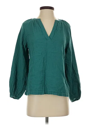 Pre-owned Old Navy Long Sleeve Blouse In Teal