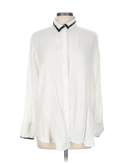 Pre-owned Old Navy Long Sleeve Blouse In White