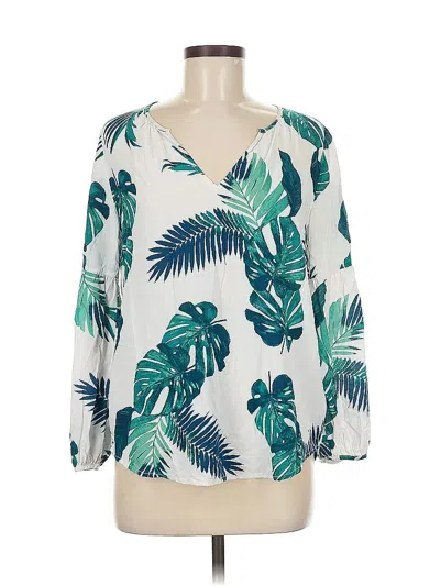 Pre-owned Old Navy Long Sleeve Blouse In White