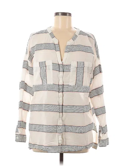 Pre-owned Old Navy Long Sleeve Blouse In White