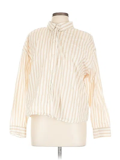 Pre-owned Old Navy Long Sleeve Blouse In White