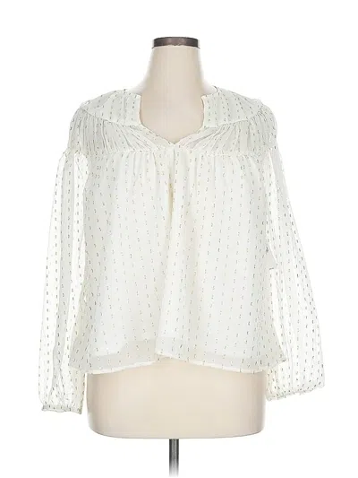 Pre-owned Old Navy Long Sleeve Blouse In White