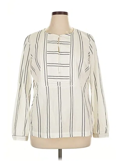 Pre-owned Old Navy Long Sleeve Blouse In White