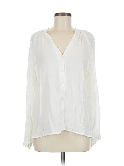 Pre-owned Old Navy Long Sleeve Blouse In White