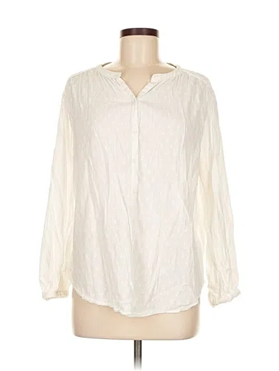 Pre-owned Old Navy Long Sleeve Blouse In White