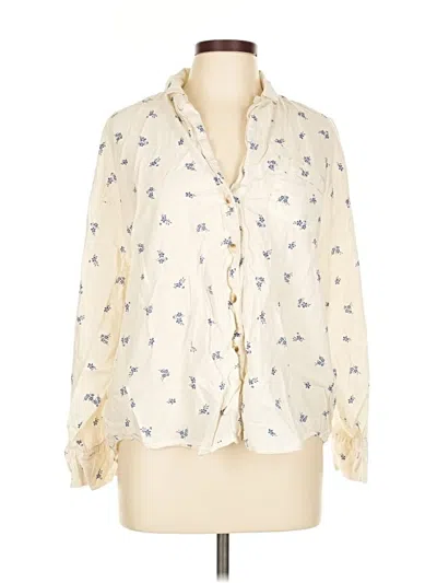 Pre-owned Old Navy Long Sleeve Blouse In White