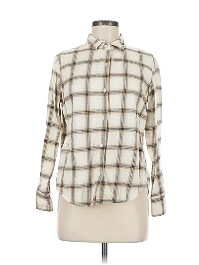 Pre-owned Old Navy Long Sleeve Blouse In White