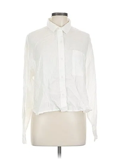 Pre-owned Old Navy Long Sleeve Blouse In White