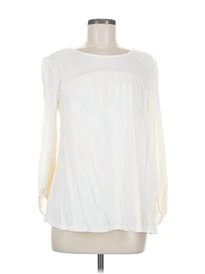 Pre-owned Old Navy Long Sleeve Blouse In White