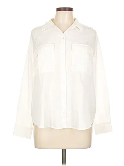 Pre-owned Old Navy Long Sleeve Blouse In White