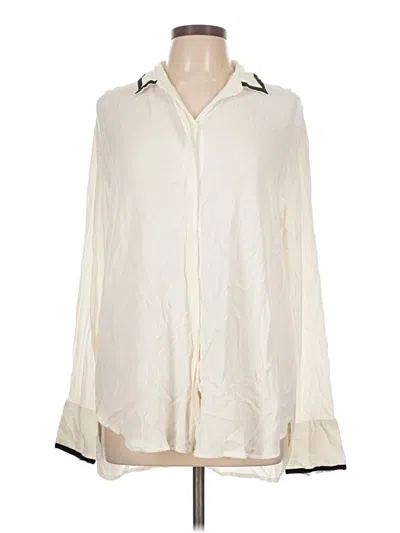 Pre-owned Old Navy Long Sleeve Blouse In White
