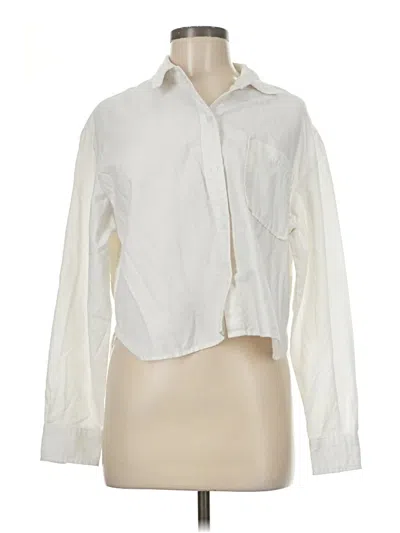 Pre-owned Old Navy Long Sleeve Blouse In White