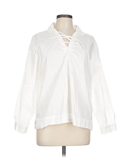 Pre-owned Old Navy Long Sleeve Blouse In White