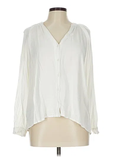 Pre-owned Old Navy Long Sleeve Blouse In White