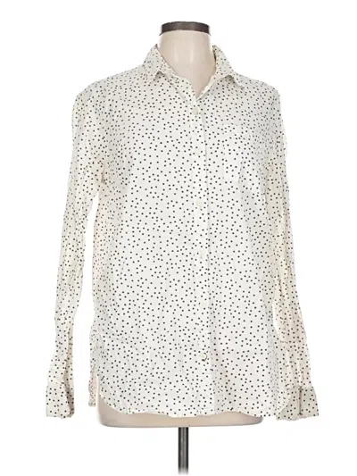 Pre-owned Old Navy Long Sleeve Blouse In White