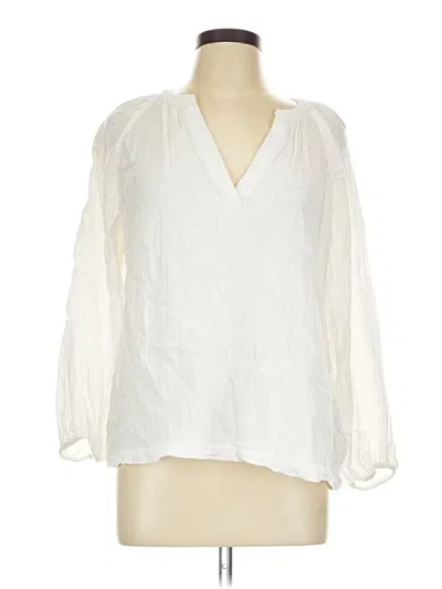 Pre-owned Old Navy Long Sleeve Blouse In White