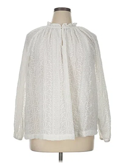 Pre-owned Old Navy Long Sleeve Blouse In White
