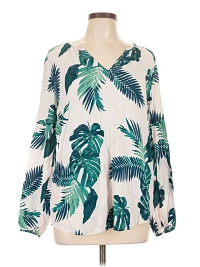 Pre-owned Old Navy Long Sleeve Blouse In White