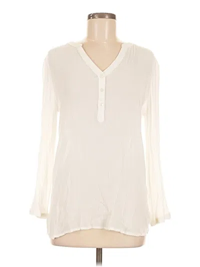 Pre-owned Old Navy Long Sleeve Blouse In White