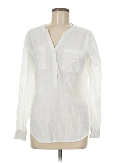 Pre-owned Old Navy Long Sleeve Blouse In White