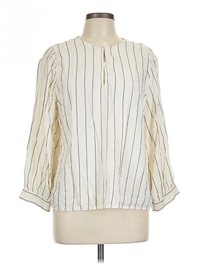 Pre-owned Old Navy Long Sleeve Blouse In White